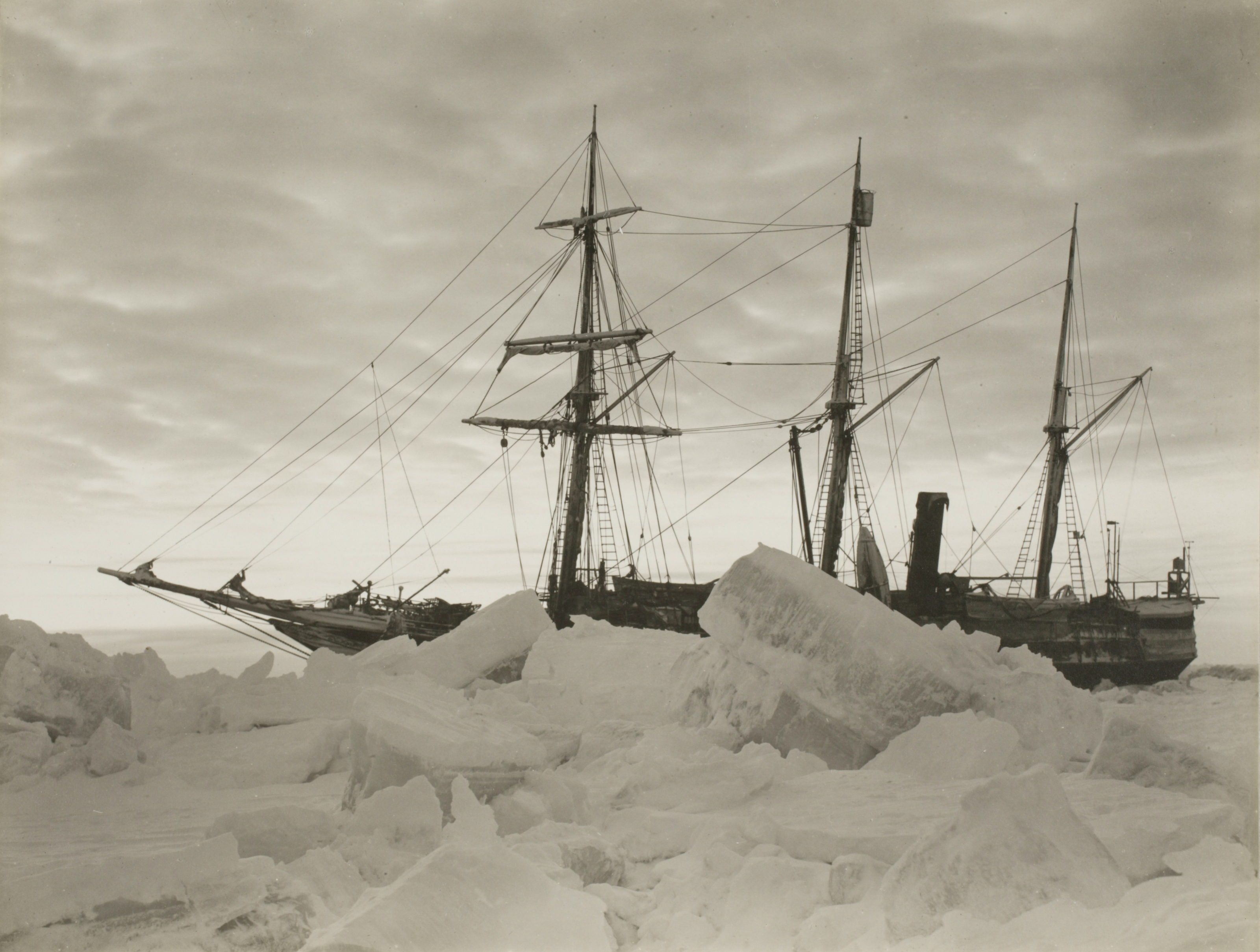 Endurance is shown in the winter of 1915. The ship became stuck in ice and eventually sank. A new paper says it wasn